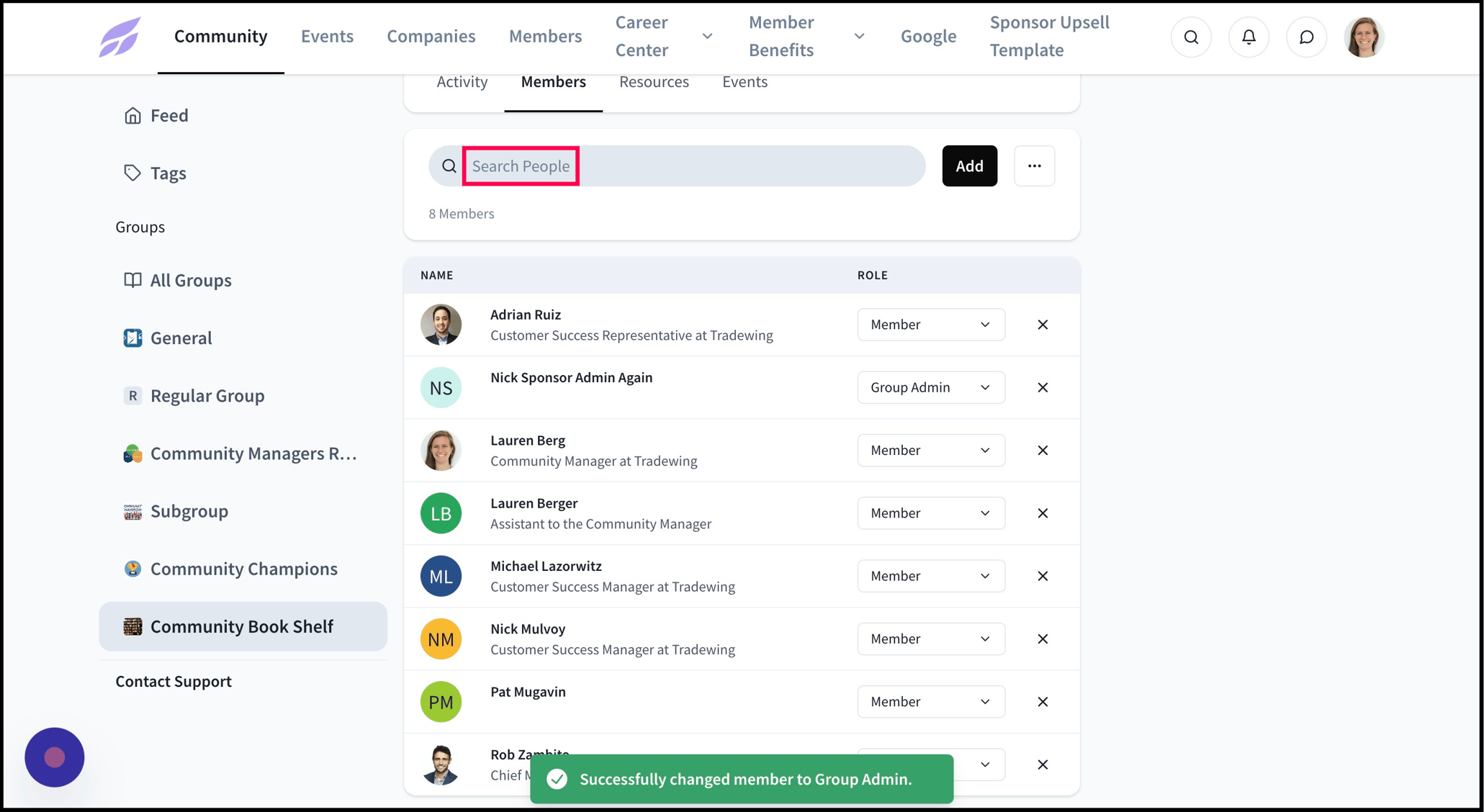 How to Change Group Member Roles