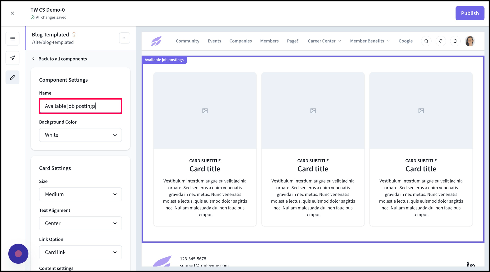 Create a new Card Group component