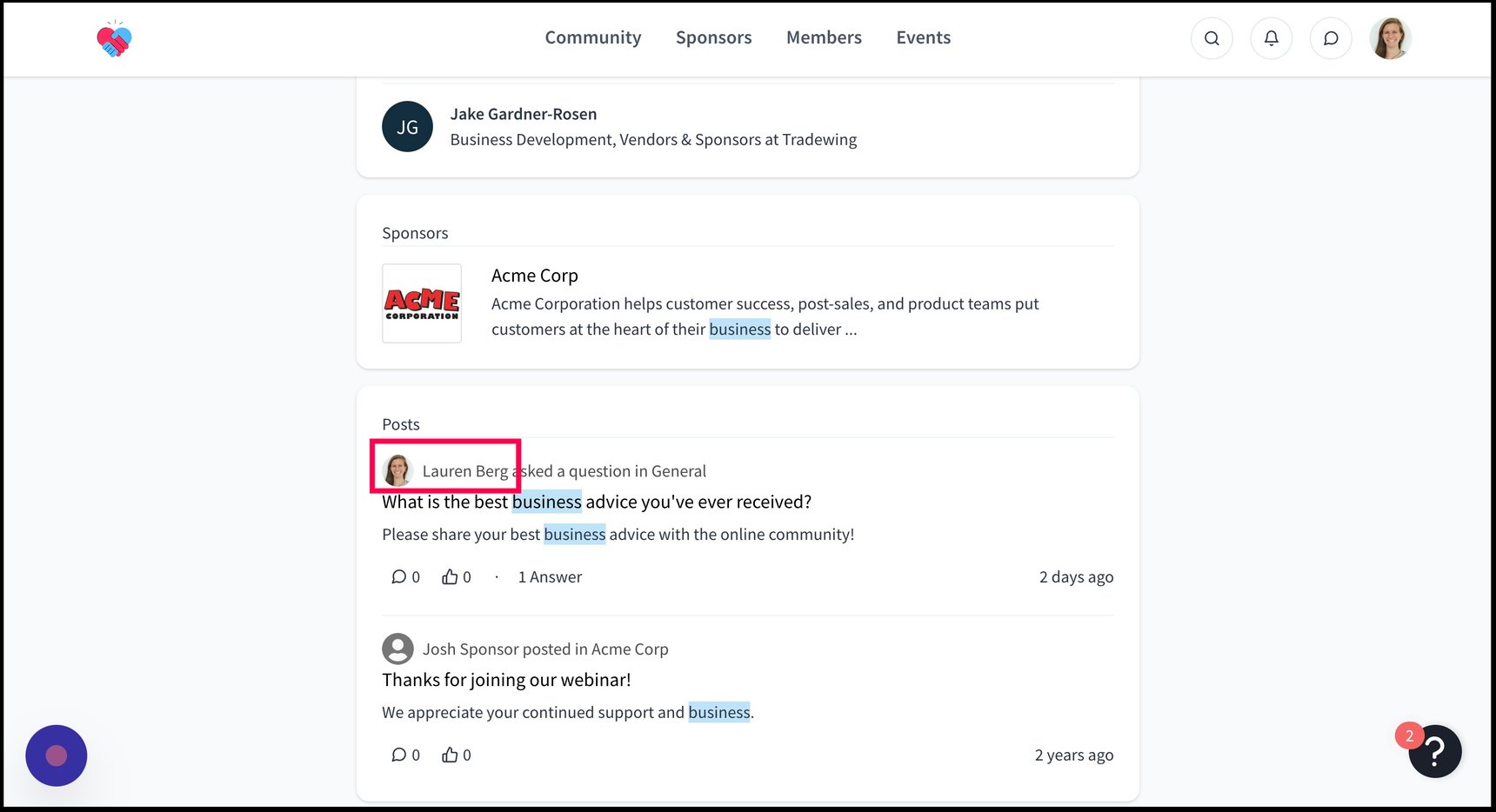 How to Find Posts in the Community